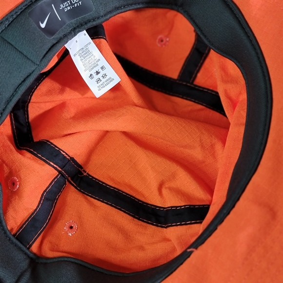 Nike Dry Bucket Orange Gray Hat Cap Adjustable - Picture 10 of 12